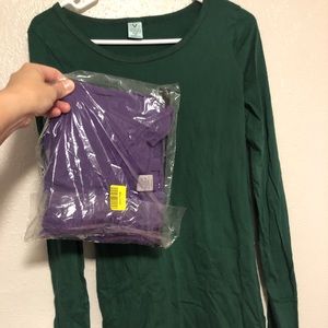 Purple long sleeve top